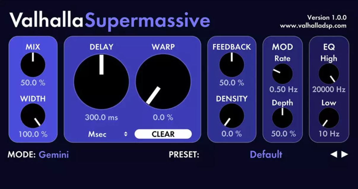 Supermassive 4.0: un plugin riverbero gratuito